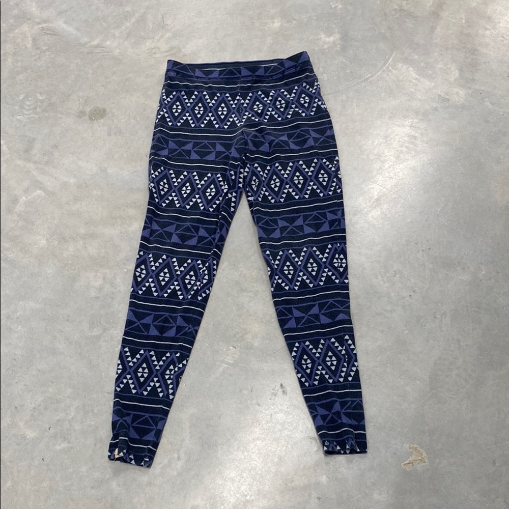 Hollister Blue Geometric Pattern Leggings